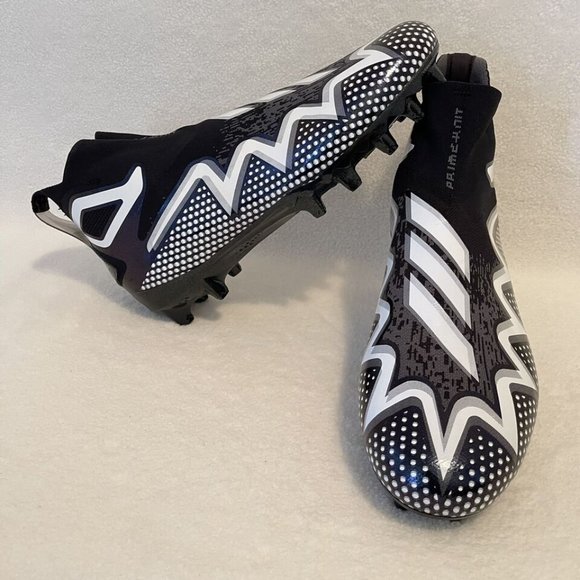Adidas Black and White Men's Athletic Cleats - Picture 3 of 12